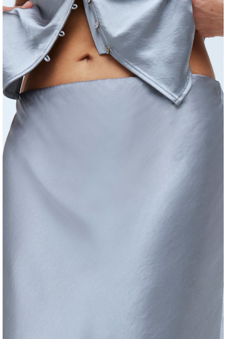 Satin Slip Skirt, Alternate, color, DUSK GREY