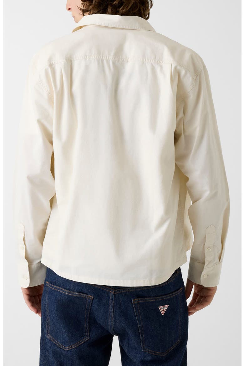 Boxy Cotton Shirt Jacket, Alternate, color, IVORY