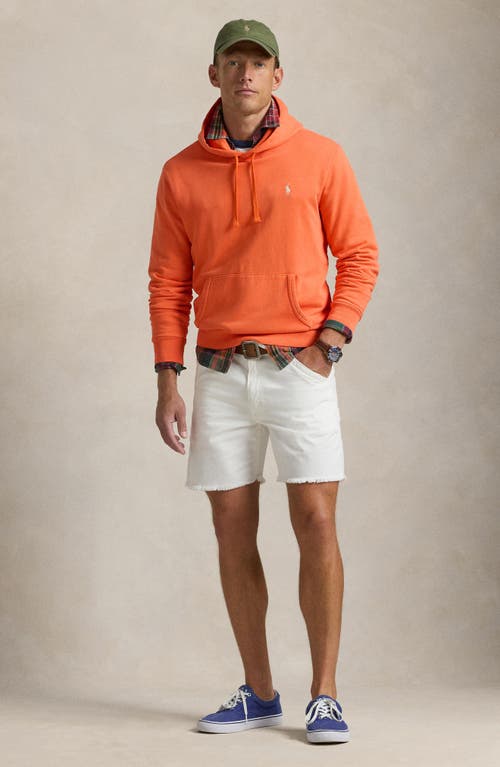 Shop Polo Ralph Lauren Cotton French Terry Pullover Hoodie In Spring Melon