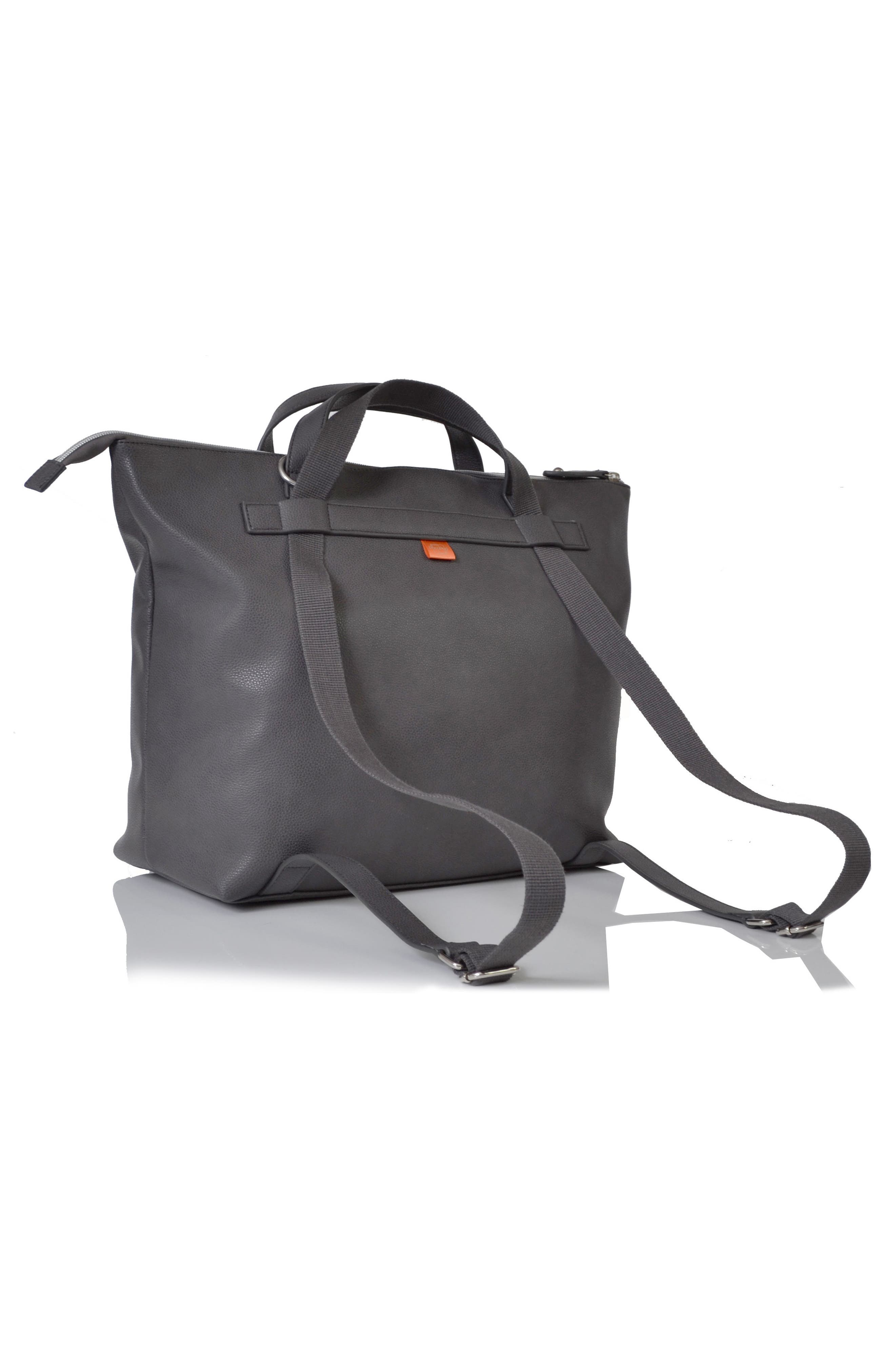PacaPod Saunton Faux Leather Convertible Diaper Backpack, Alternate, color, 