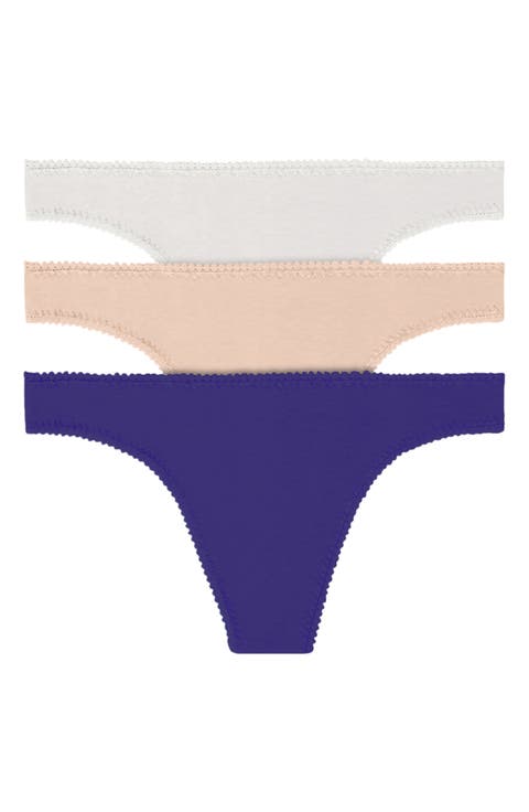 Cabana Cotton 3-Pack Thongs
