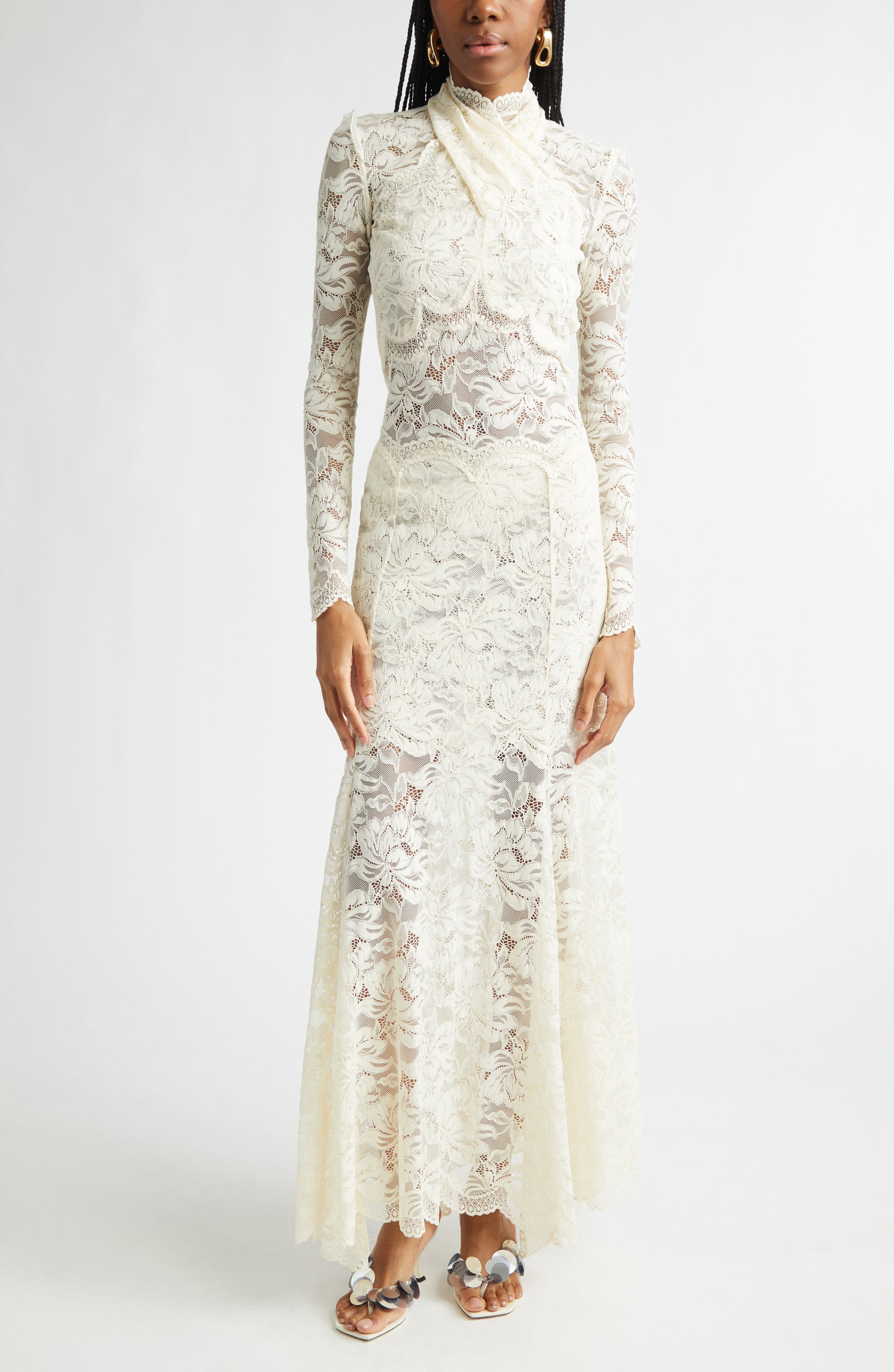 Twist Front Scalloped Lace Top - image 4