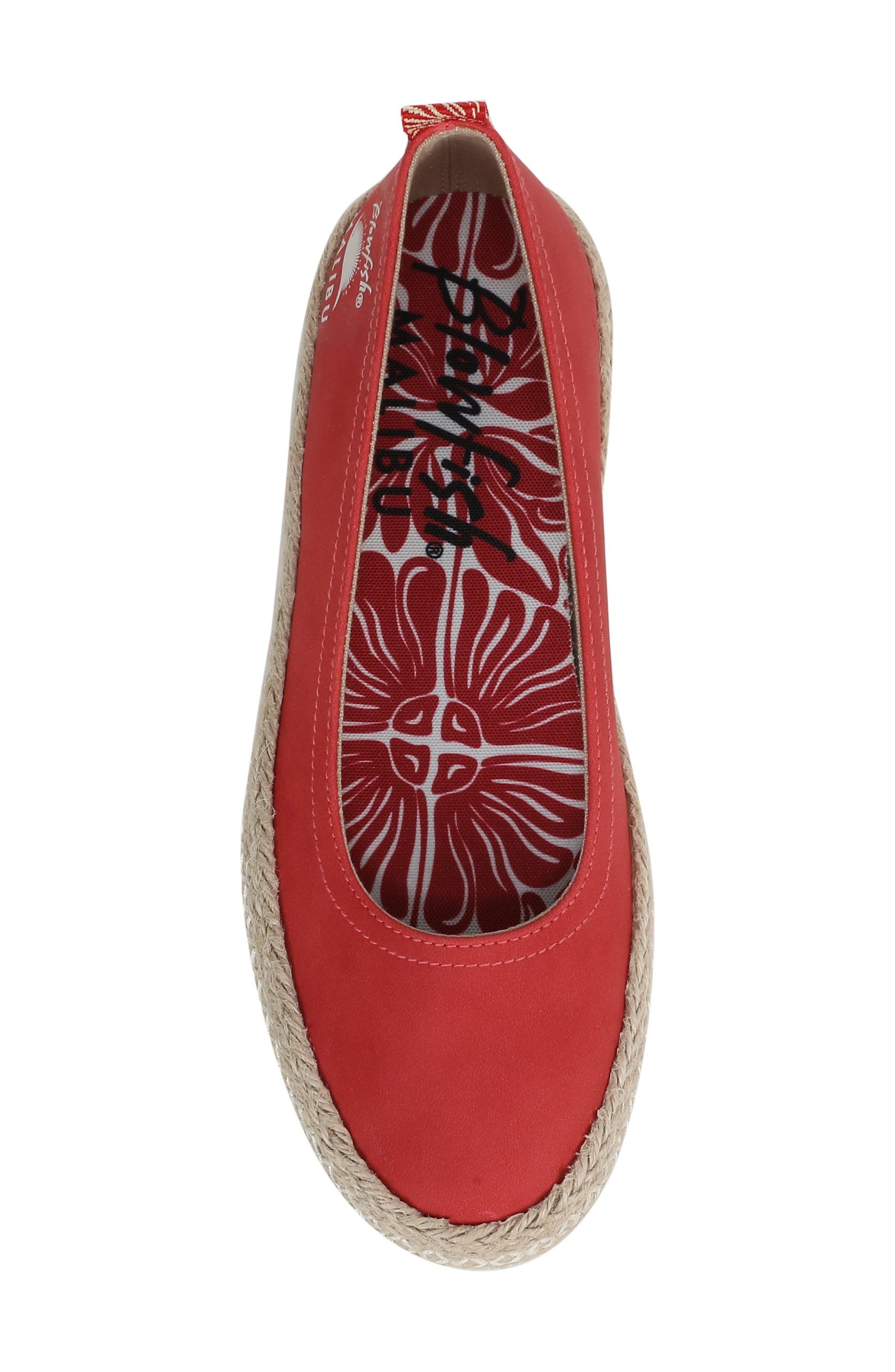 Blowfish Malibu Benita Espadrille Flat, Alternate, color, Red Suede