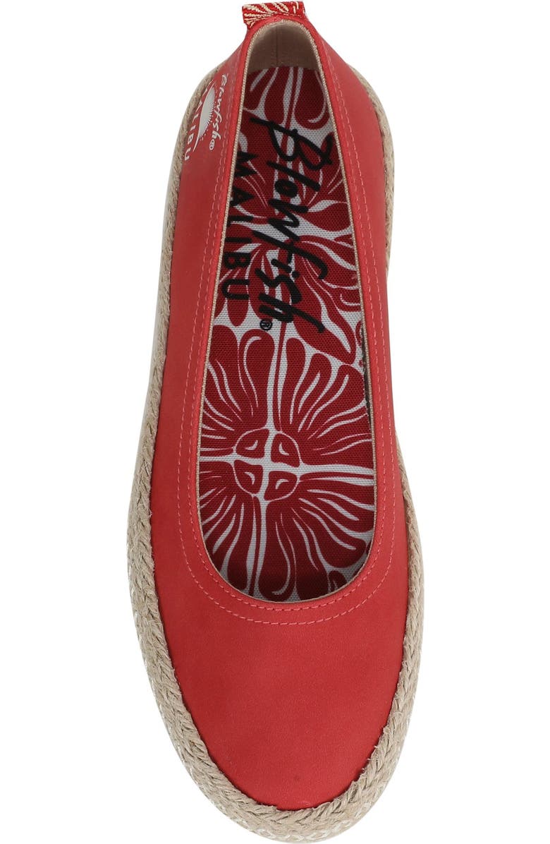 Blowfish Malibu Benita Espadrille Flat, Alternate, color, Red Suede