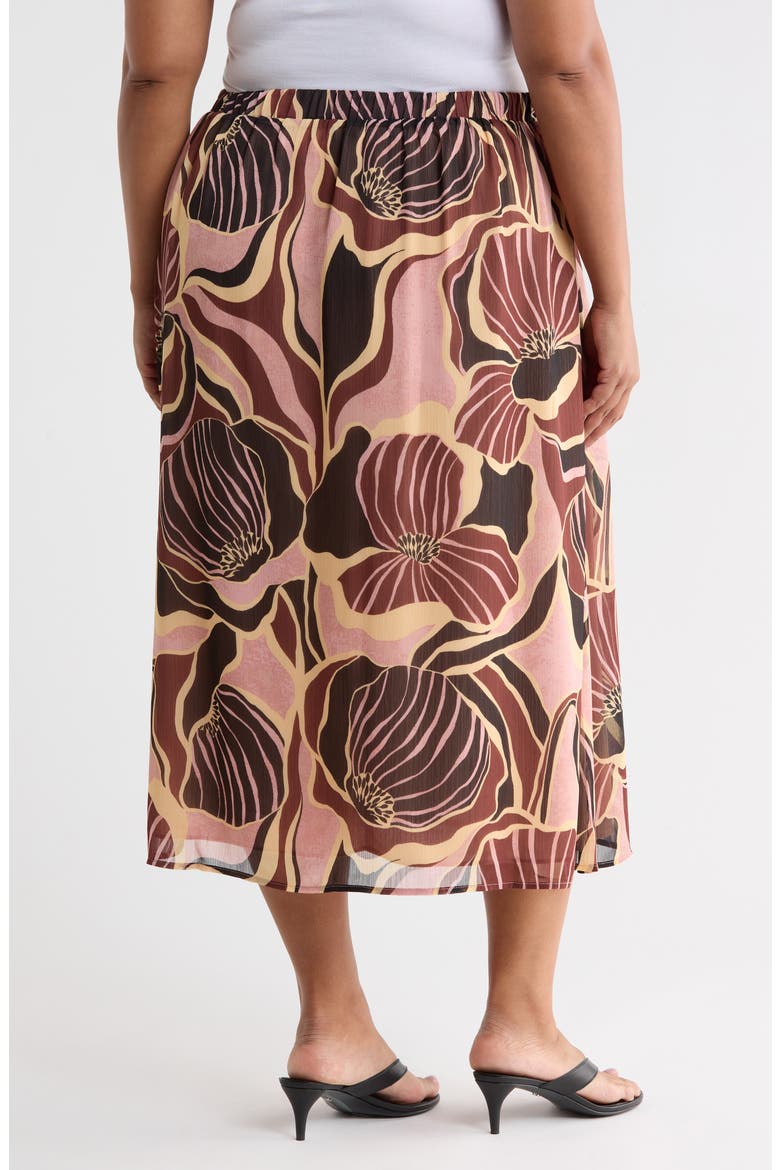 Mosaic Floral Skirt, Alternate, color, R693 PINK