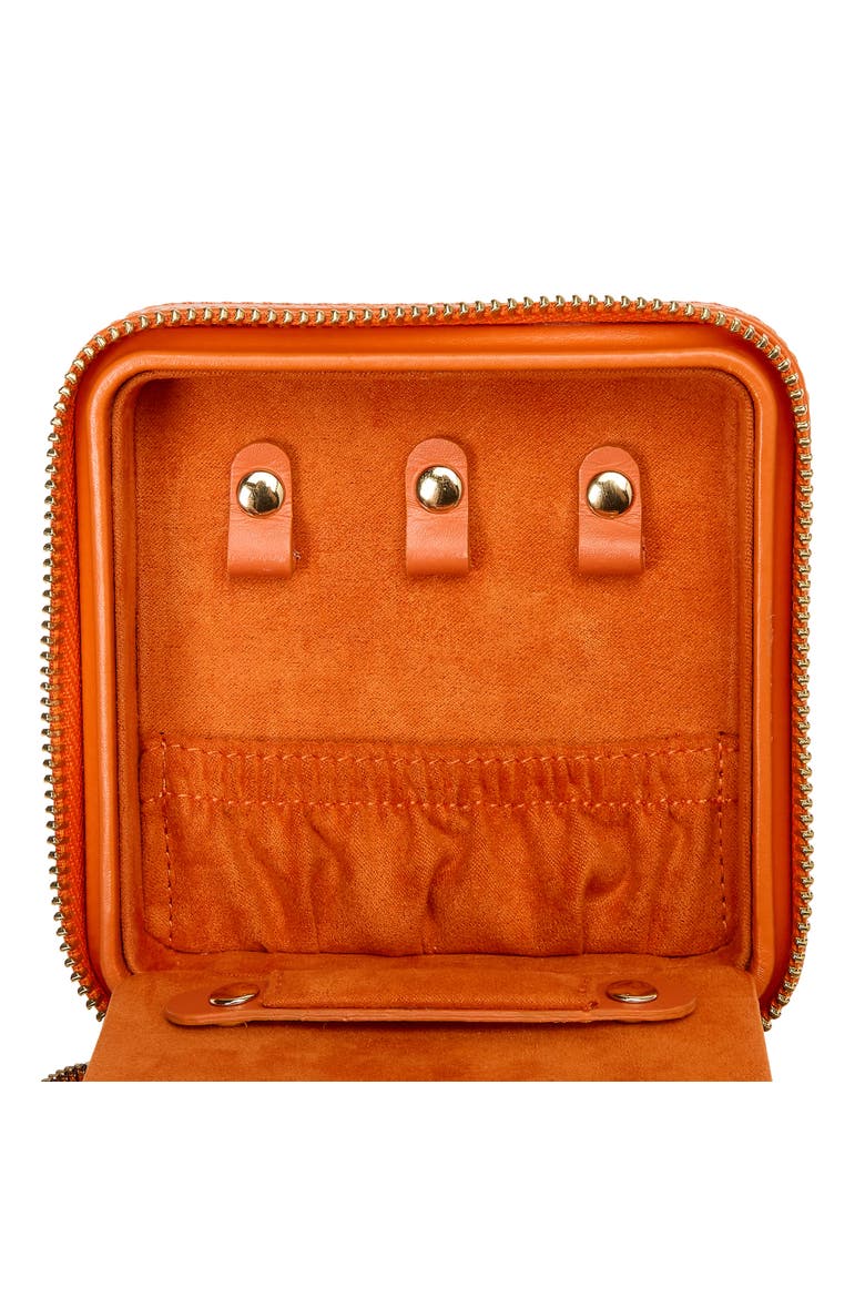 Maria Small Zip Jewelry Case, Alternate, color, Tangerine