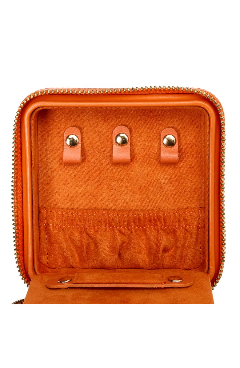 WOLF Maria Small Zip Jewelry Case, Alternate, color, Tangerine