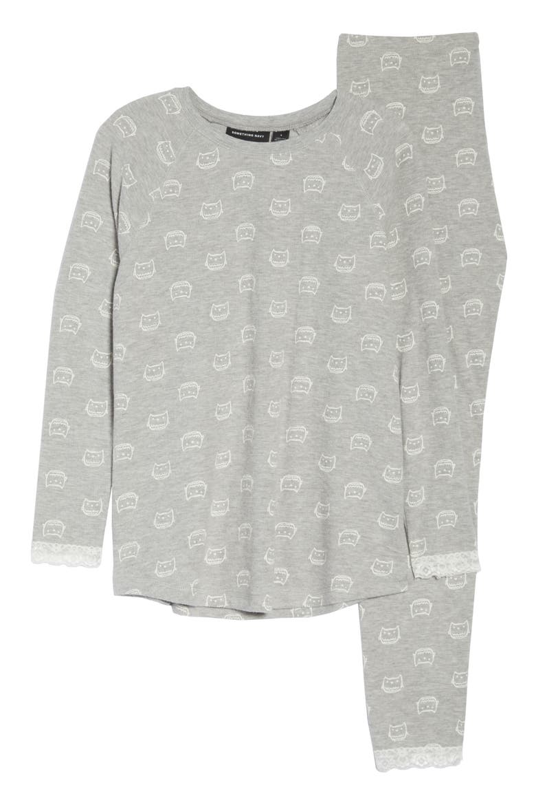 Thermal PJs (Nordstrom Exclusive), Alternate, color, GREY
