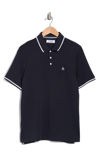 Original Penguin Contrast Tipped Polo In Dark Sapphire