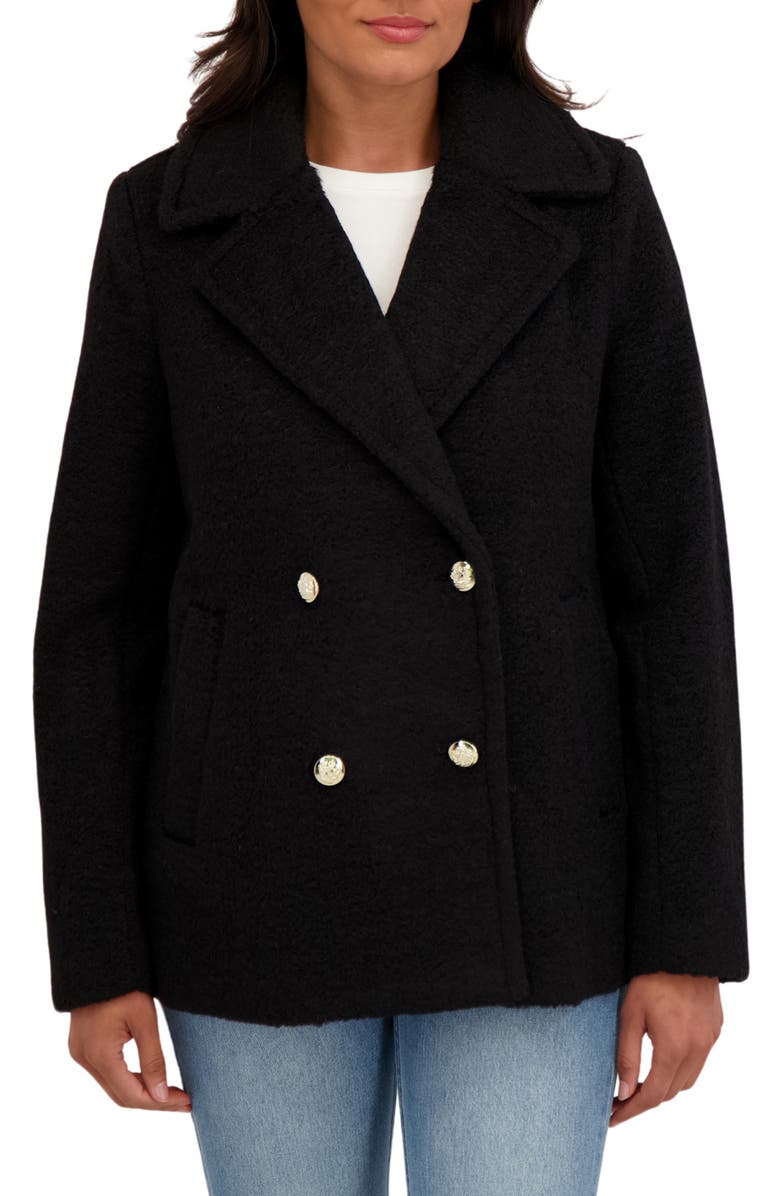 Sebby Bouclé Peacoat, Main, color, Black