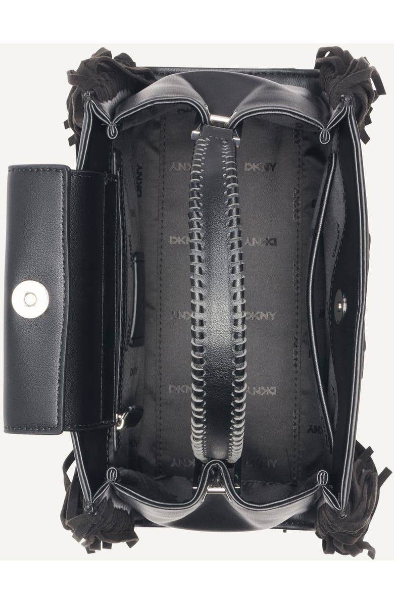 DKNY Foster Medium Satchel, Alternate, color, Black/Silver