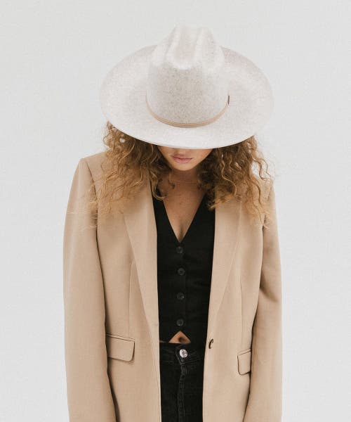 Gigi Pip Ezra Western Hat In Mixed Grey