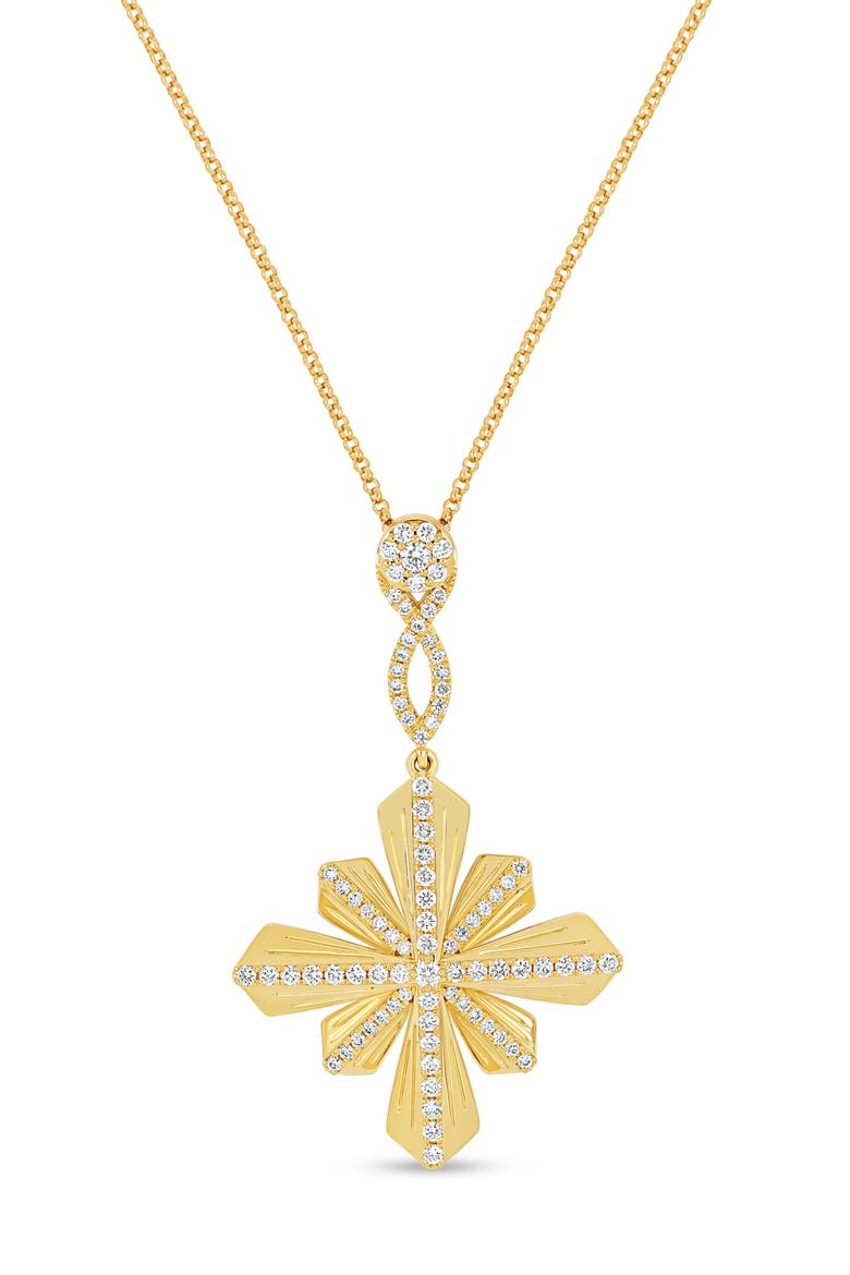 Cleo Diamond Pendant Necklace (Online Trunk Show), Main, color, 18K YELLOW GOLD