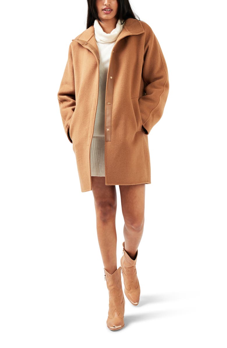 Belle & Bloom Come On Over Wool Blend Coat, Alternate, color, Camel