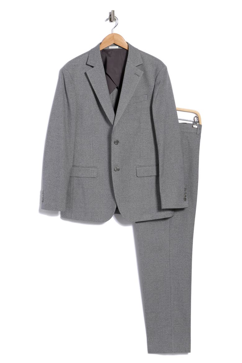 Classic Fit Flannel Sport Coat, Alternate, color, GREY FLANNEL