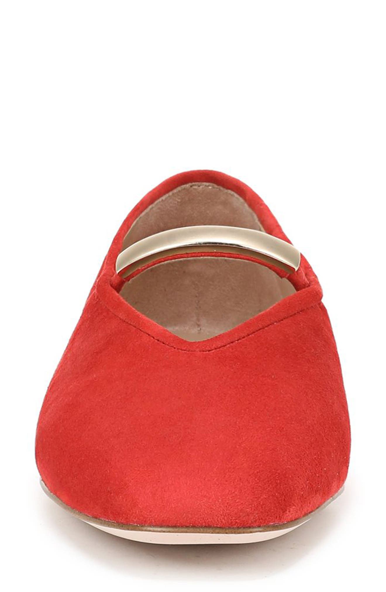 Maddie Mary Jane Ballet Flat, Alternate, color, POPPY SUEDE