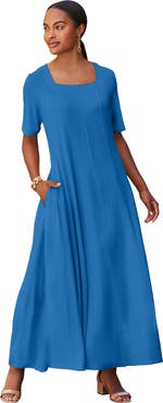 Jessica London Square Neck Maxi Dress