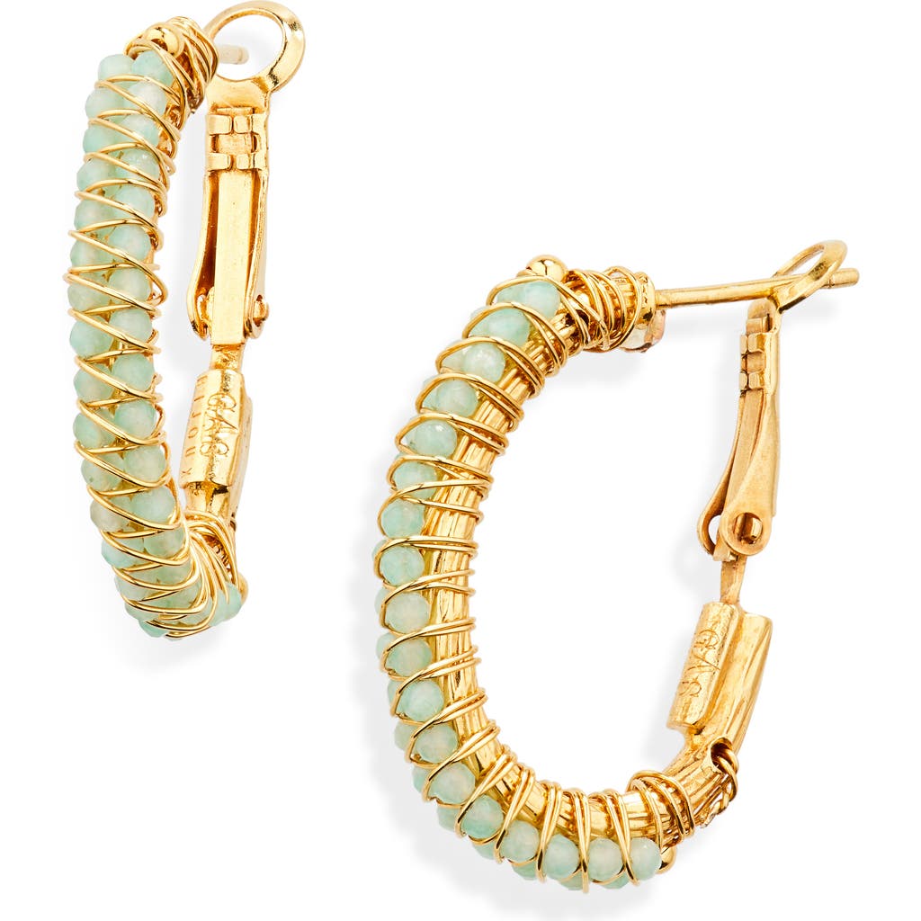 GAS BIJOUX GAS BIJOUX LUCKY LYRE HOOP EARRINGS