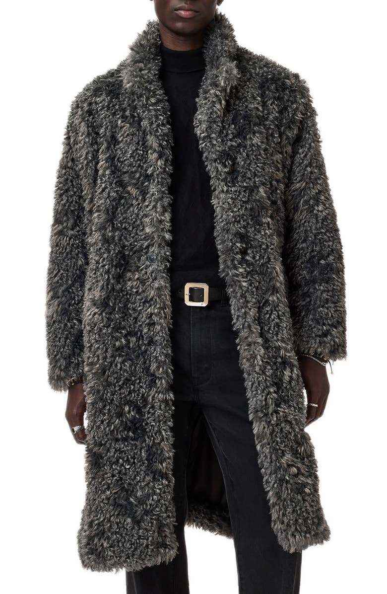 John Varvatos Ace Faux Fur Coat, Alternate, color, Sting Ray