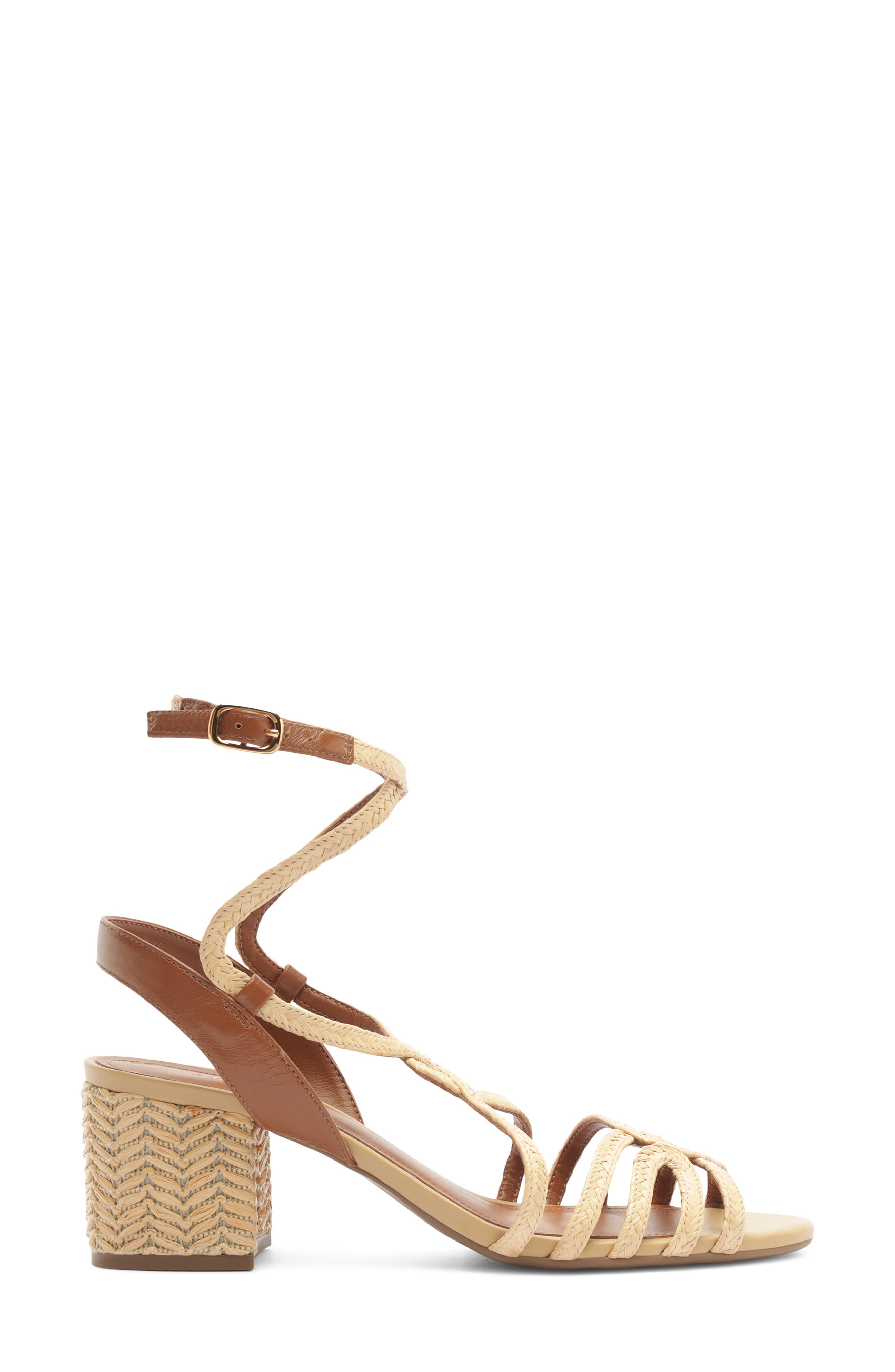 Arezzo Aria Ankle Strap Sandal, Alternate, color, Natural/ Soul Natural