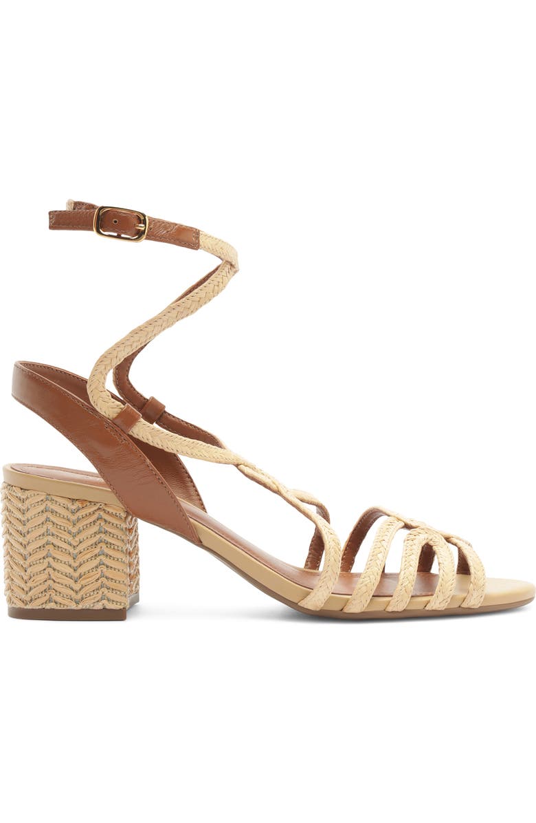 Arezzo Aria Ankle Strap Sandal, Alternate, color, Natural/ Soul Natural