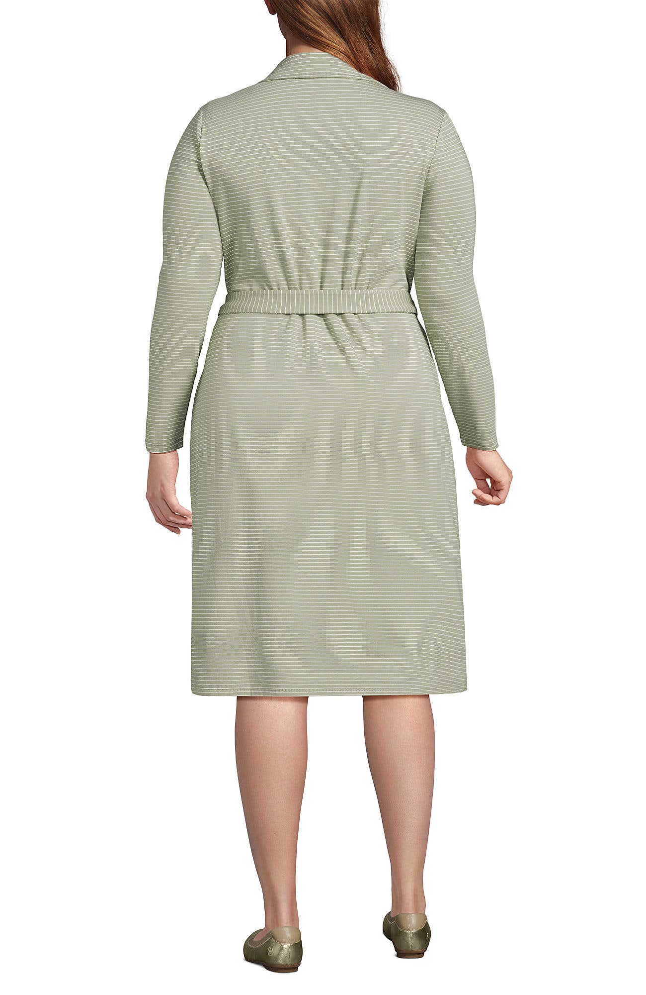 Plus Size Cotton Modal Collared Wrap Dress - image 4