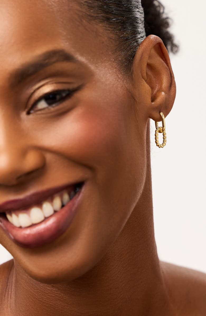 Ana Luisa Gold Drop Earrings - Ash Double Mini, Alternate, color, Gold