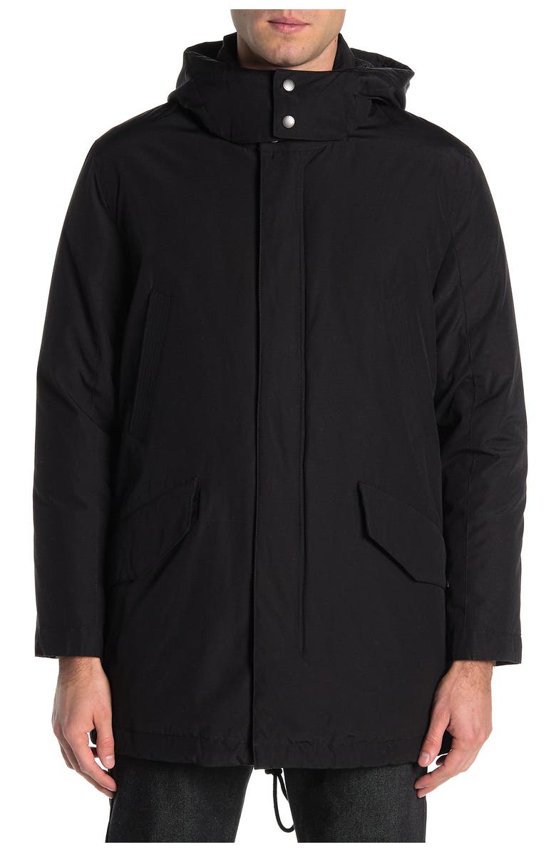 Cole Haan Drawcord Hem Hooded Jacket, Alternate, color,