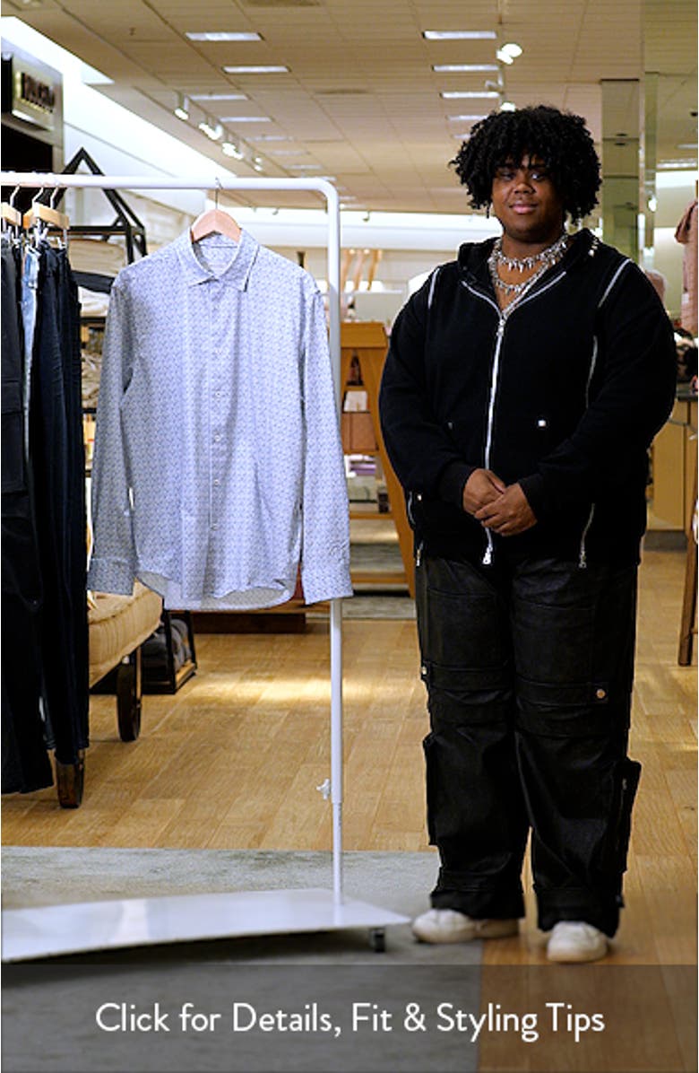 James OoohCotton<sup>®</sup> Geo Print Button-Up Shirt, sales video thumbnail