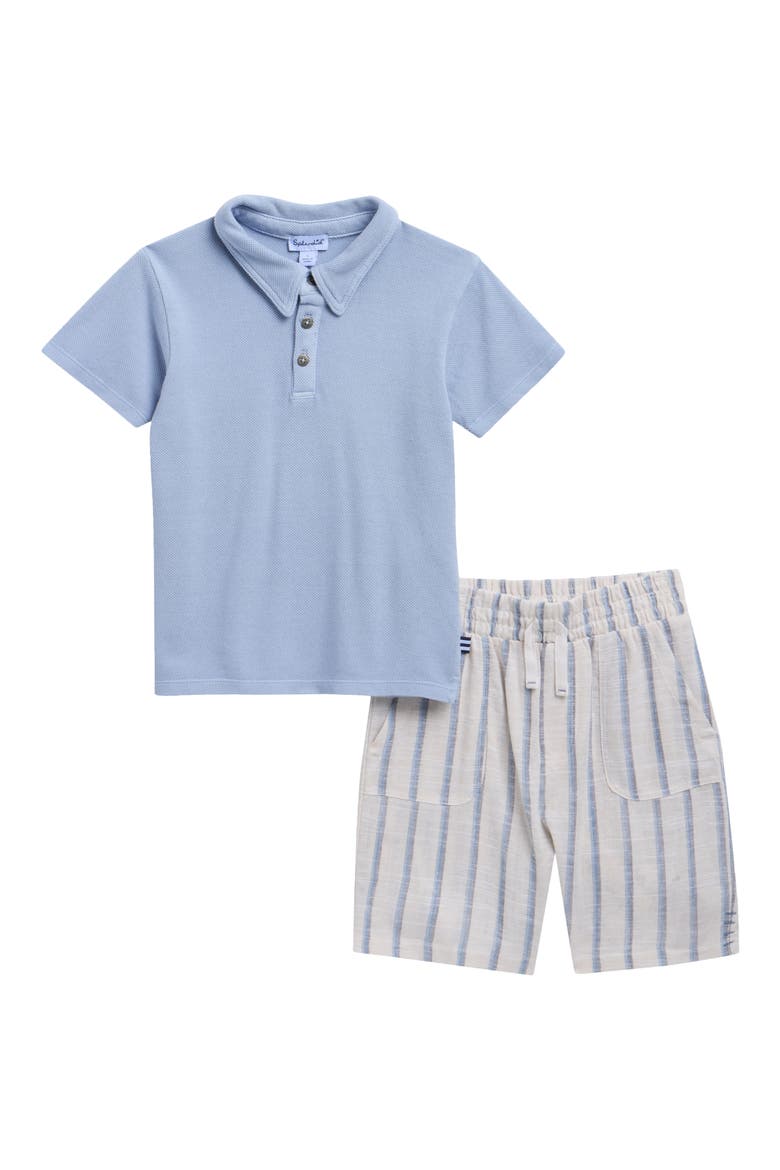 Kids' Under the Sea Polo & Shorts Set, Main, color, MARINE