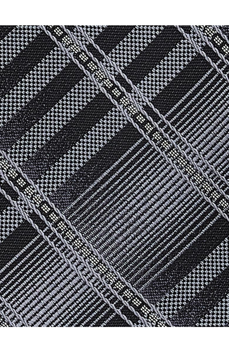 Synrgy by DXL Big & Tall Plaid Ombré Tie, Alternate, color, Black