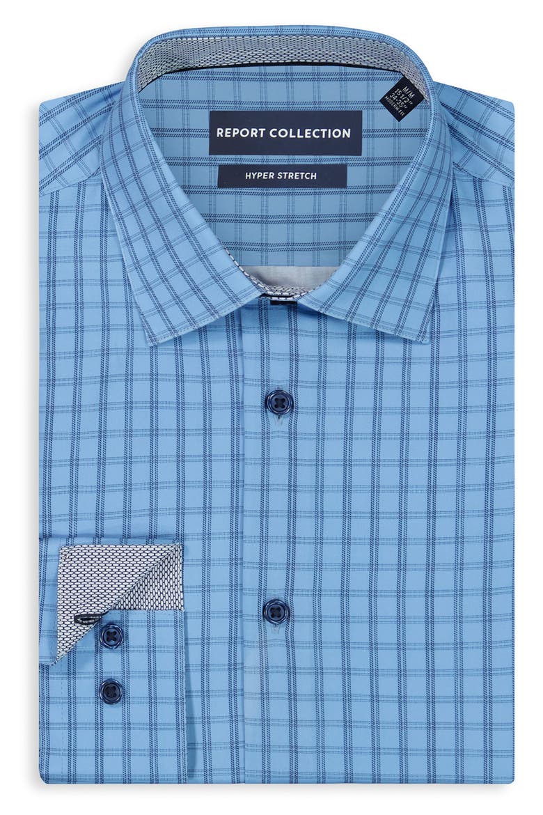 Slim Fit 4-Way Stretch Button Up Shirt, Alternate, color, 49 LIGHT BLUE