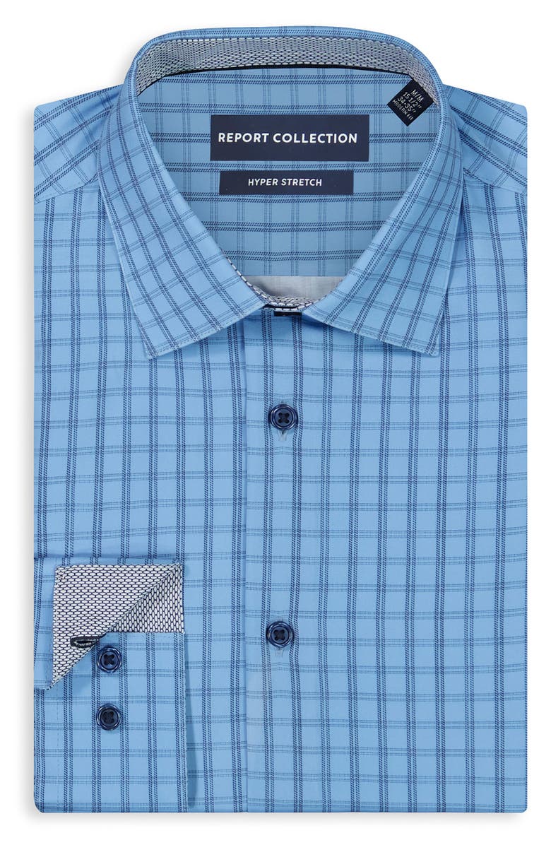 Report Collection Slim Fit 4-Way Stretch Button Up Shirt, Alternate, color, 49 Light Blue