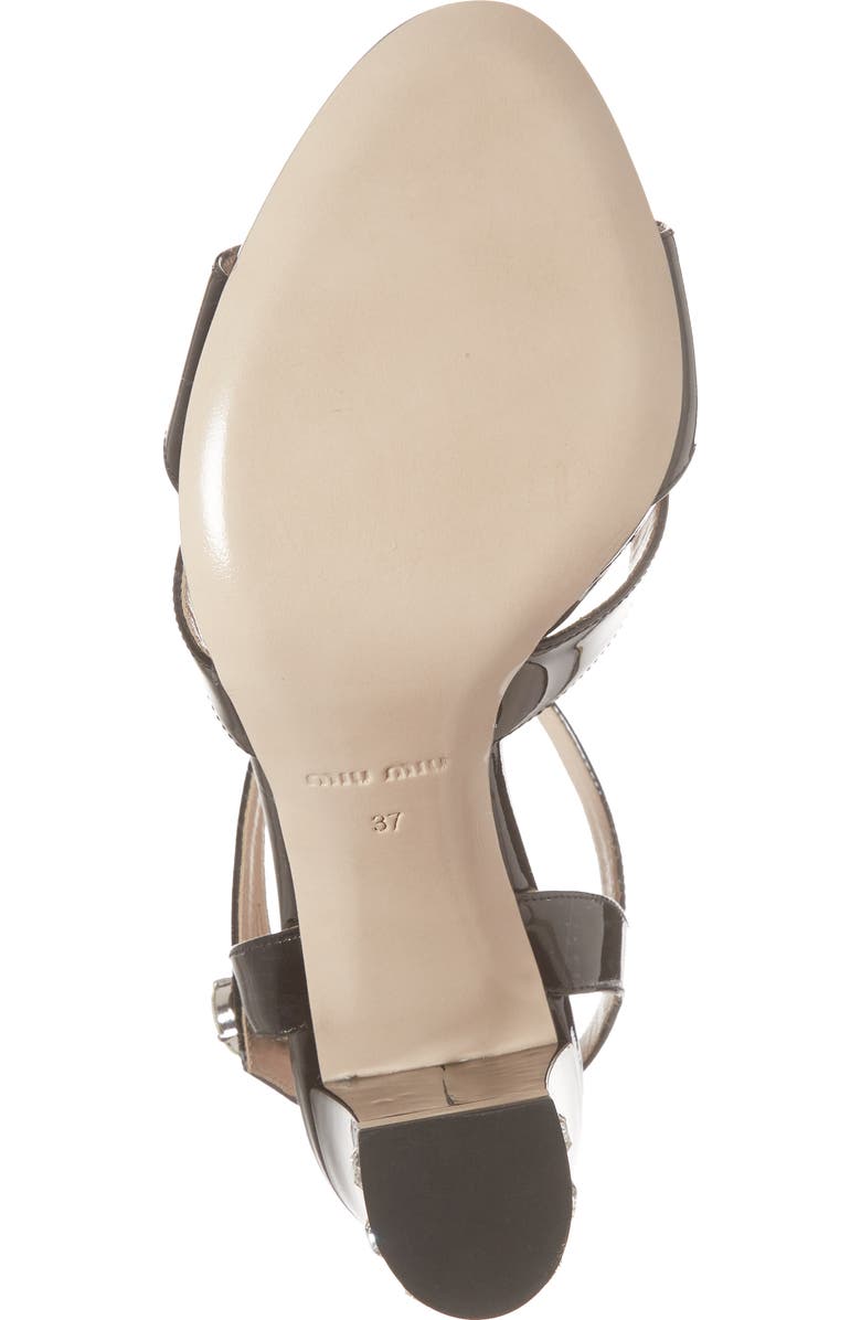 Miu Miu Jeweled Heel Sandal, Alternate, color,