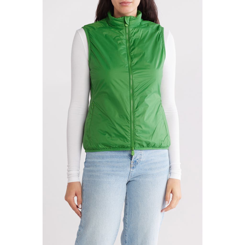 Save The Duck Valentina Water Resistant Insulated Vest In Rainforest Green