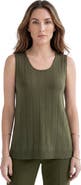 Roaman's Plus Size Drop Needle Tank Lightweight Sweater Knit