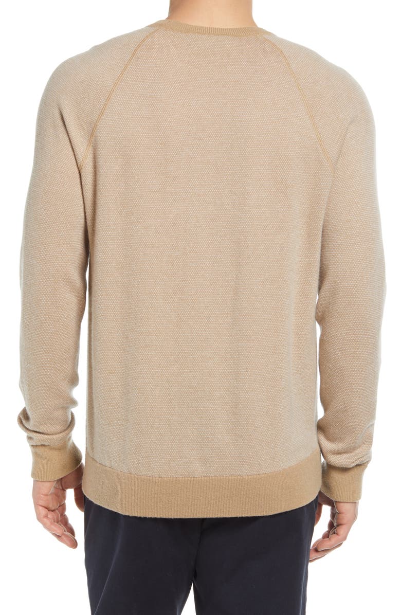 Vince Bird's Eye Wool & Cashmere Pullover, Alternate, color, New Camel/ Pearl