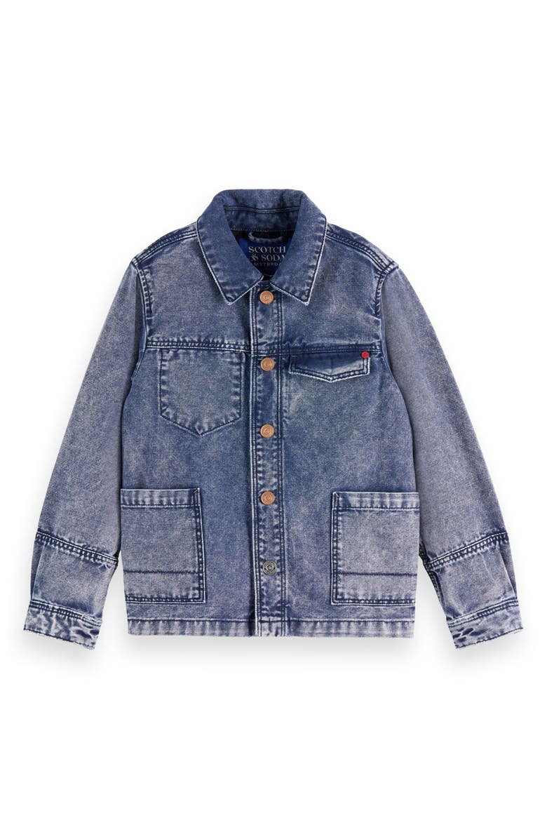 Scotch & Soda Kids' Canvas Workwear Jacket, Main, color, Navy