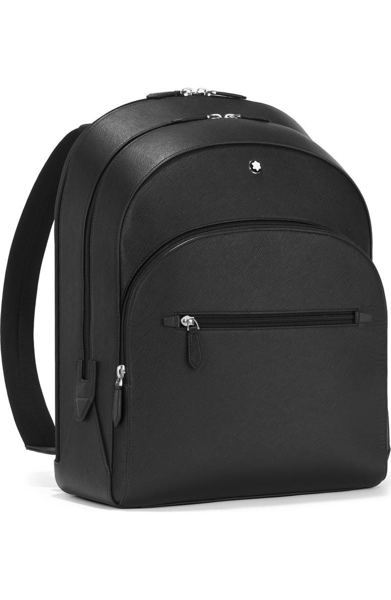 Montblanc Large Sartorial Leather Backpack, Alternate, color, Black