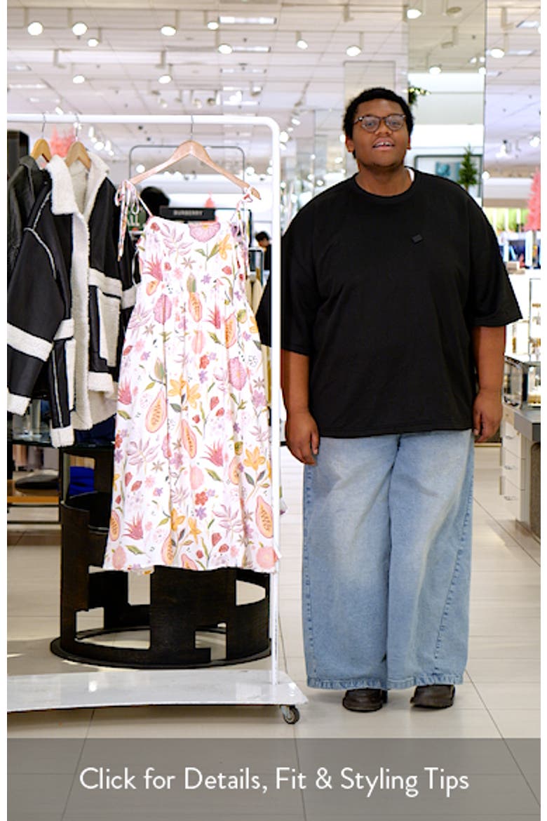 Stazie Floral Linen Blend Midi Sundress video