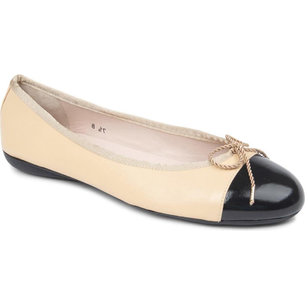 Paul Mayer Best Cap Toe Ballet Flat In Neutral