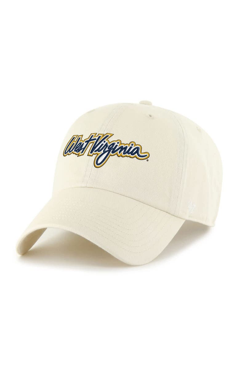 '47 Men's '47 Sand West Virginia Mountaineers Vault Clean Up Adjustable Hat, Main, color, 