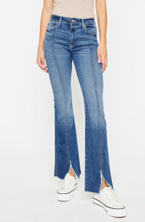 Kancan Citrine High Rise Bootcut Jeans In Medium Wash