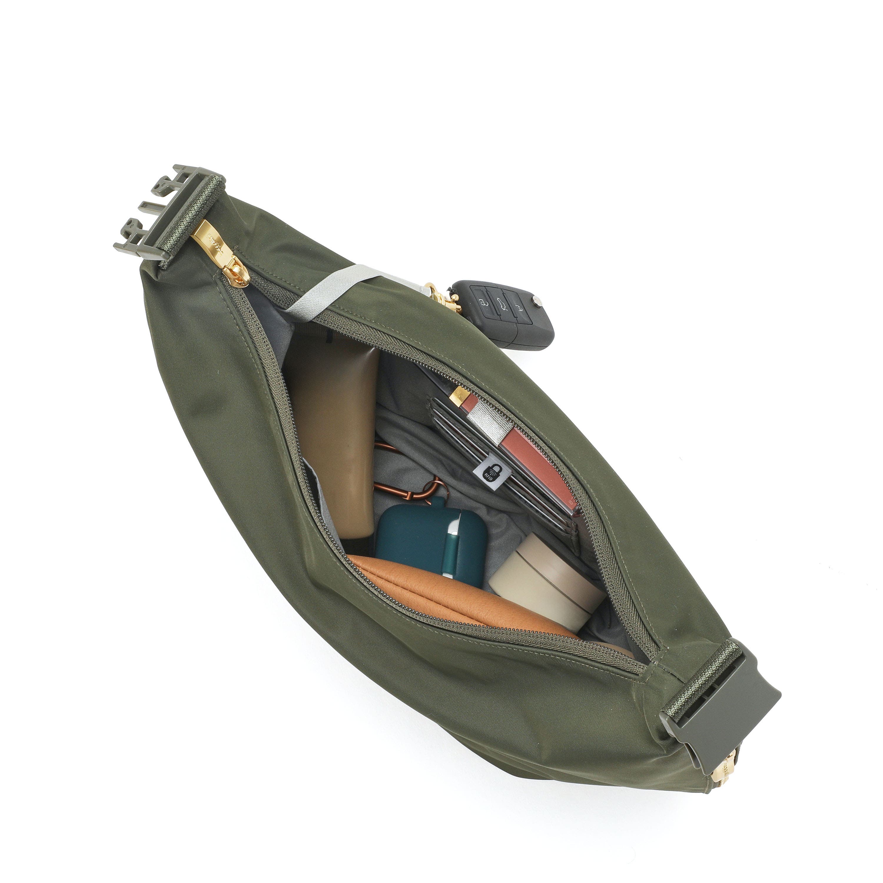 Crescent Convertible Hobo, Alternate, color, Olive Twill W/ Gold Hardware