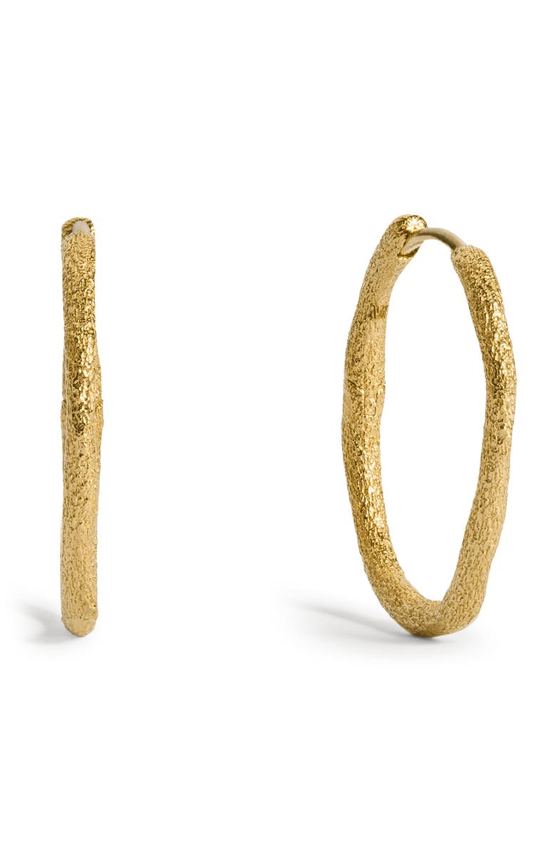 Monica Vinader Medium Antica Slim Hoop Earrings, Main, color, 18K Gold Vermeil