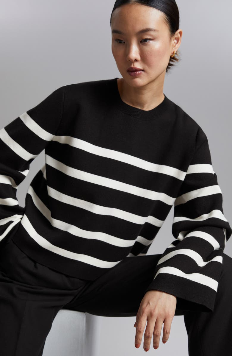 & Other Stories Stripe Crewneck Sweater, Alternate, color,