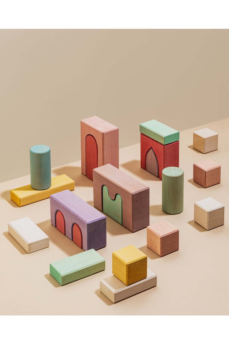 Karen Classic Wooden Building Block Set - 21 Pieces, Alternate, color, Easter