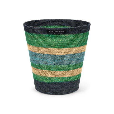 Striped Seagrass Waste Paper Basket