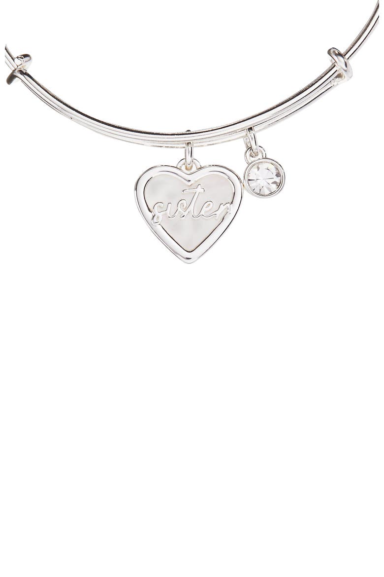 Sister Bangle Bracelet, Alternate, color, Silver