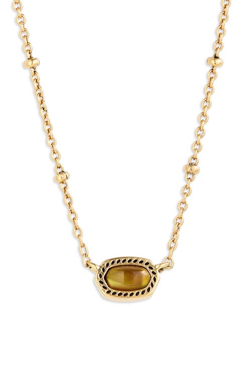 Kendra Scott Elisa Mini Pendant Necklace In Brown